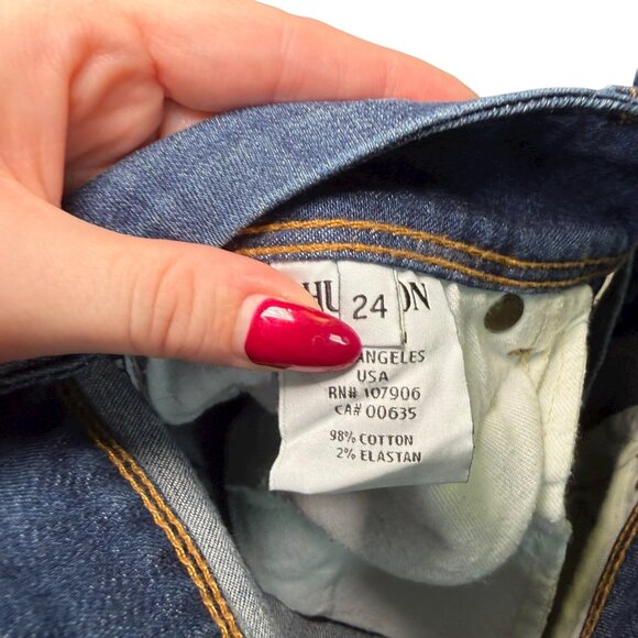 Hudson Beth Mid-Rise Baby Bootcut Flap Pocket Jeans Size 24 - Picture 6 of 8